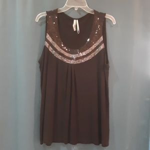 Sequined tank top